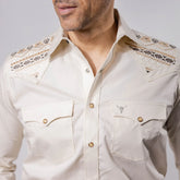 Camisa Cactus Bord Hueso 124